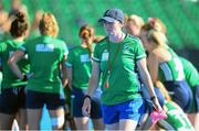 8 August 2022; Cliodhna O'Connor, Ireland lead athlete development coach, during the women's hockey international match between Ireland and France at the Sport Ireland Campus in Dublin. Photo by Stephen McCarthy/Sportsfile