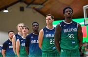 3 July 2022; Aidan Harris Igiehon of Ireland before the FIBA EuroBasket 2025 Pre-Qualifier First Round Group A match between Ireland and Switzerland at National Basketball Arena in Dublin. Photo by Ramsey Cardy/Sportsfile