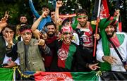 9 August 2022; Afghanistan supporters during the Men's T20 International match between Ireland and Afghanistan at Stormont in Belfast. Photo by Ramsey Cardy/Sportsfile
