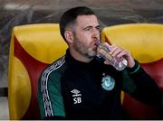 9 August 2022; Shamrock Rovers manager Stephen Bradley before the UEFA Europa League third qualifying round second leg match between Shkupi and Shamrock Rovers at Arena Todor Proeski in Skopje, North Macedonia. Photo by Ognen Teofilovski/Sportsfile