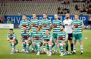 9 August 2022; The Shamrock Rovers players before the UEFA Europa League third qualifying round second leg match between Shkupi and Shamrock Rovers at Arena Todor Proeski in Skopje, North Macedonia. Photo by Ognen Teofilovski/Sportsfile