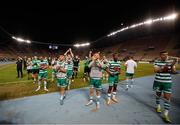 9 August 2022; Shamrock Rovers players after their side's victory in the UEFA Europa League third qualifying round second leg match between Shkupi and Shamrock Rovers at Arena Todor Proeski in Skopje, North Macedonia. Photo by Ognen Teofilovski/Sportsfile