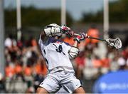 10 August 2022; Brennan O'Neill of USA takes a shot at goal during the 2022 World Lacrosse Men's U21 World Championship - Group A match between USA and Canada at the University of Limerick in Limerick. Photo by Tom Beary/Sportsfile