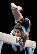 10 August 2022; Konstantina Maragkou of Greece on the Balance Beam before the European Championships 2022 at Olympiahalle in Munich, Germany. Photo by Ben McShane/Sportsfile