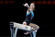 10 August 2022; Konstantina Maragkou of Greece on the Balance Beam before the European Championships 2022 at Olympiahalle in Munich, Germany. Photo by Ben McShane/Sportsfile