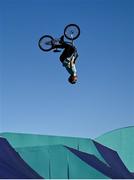 10 August 2022; Ryan Henderson of Ireland practices on the BMX Track at Olympiaberg before the European Championships 2022 in Munich, Germany. Photo by David Fitzgerald/Sportsfile