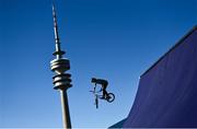 10 August 2022; Ryan Henderson of Ireland practices on the BMX Track at Olympiaberg before the European Championships 2022 in Munich, Germany. Photo by David Fitzgerald/Sportsfile