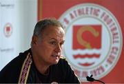 10 August 2022; Technical director Alan Matthews during a St Patrick's Athletic press conference at Tallaght Stadium in Dublin. Photo by Harry Murphy/Sportsfile