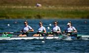 11 August 2022; The Ireland Women's Four team, from left, Eimear Lambe, Tara Hanlon, Aifric Keogh and Natalie Long competing in the Women's Four Heats during day 1 of the European Championships 2022 at the Olympic Regatta Centre in Munich, Germany. Photo by David Fitzgerald/Sportsfile