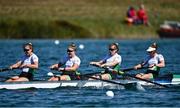 11 August 2022; The Ireland Women's Four team, from left, Eimear Lambe, Tara Hanlon, Aifric Keogh and Natalie Long competing in the Women's Four Heats during day 1 of the European Championships 2022 at the Olympic Regatta Centre in Munich, Germany. Photo by David Fitzgerald/Sportsfile