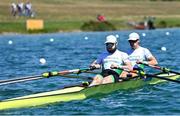 11 August 2022; Paul O'Donovan, left, and Fintan McCarthy of Ireland competing in the Lightweight Double Sculls qualifying during day 1 of the European Championships 2022 at the Olympic Regatta Centre in Munich, Germany. Photo by David Fitzgerald/Sportsfile