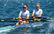 11 August 2022; Margaret Cremen, left, and Lydia Heaphy of Ireland competing in the Women's Lightweight Double Sculls qualifying during day 1 of the European Championships 2022 at the Olympic Regatta Centre in Munich, Germany. Photo by David Fitzgerald/Sportsfile