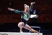 11 August 2022; Halle Hilton of Ireland competes in the Women's Balance Beam during day 1 of the European Championships 2022 at the Olympiahalle in Munich, Germany. Photo by Ben McShane/Sportsfile