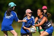 11 August 2022; Nora Mahon, centre, during the Bank of Ireland Leinster Rugby Summer Camp at Newbridge RFC in Kildare. Photo by Harry Murphy/Sportsfile