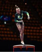 11 August 2022; Blaithnaid Higgins of Ireland competes in the Women's Vault during day 1 of the European Championships 2022 at the Olympiahalle in Munich, Germany. Photo by Ben McShane/Sportsfile