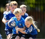 11 August 2022; Siblings Oliver and Eva Fox during the Bank of Ireland Leinster Rugby Summer Camp at Tallaght RFC in Dublin. Photo by Harry Murphy/Sportsfile