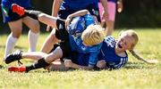 11 August 2022; Siblings Oliver and Eva Fox during the Bank of Ireland Leinster Rugby Summer Camp at Tallaght RFC in Dublin. Photo by Harry Murphy/Sportsfile