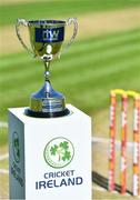 11 August 2022; A  general view of the series trophy before the Men's T20 International match between Ireland and Afghanistan at Stormont in Belfast. Photo by Sam Barnes/Sportsfile