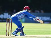 11 August 2022; Usman Ghani of Afghanistan during the Men's T20 International match between Ireland and Afghanistan at Stormont in Belfast. Photo by Sam Barnes/Sportsfile