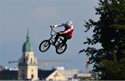 11 August 2022; Alexandre Sideris of Switzerland competing in the Cycling BMX Freestyle qualification round during day 1 of the European Championships 2022 at Olympiaberg in Munich, Germany. Photo by David Fitzgerald/Sportsfile