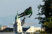 11 August 2022; Ryan Henderson of Ireland competing in the Cycling BMX Freestyle qualification round during day 1 of the European Championships 2022 at Olympiaberg in Munich, Germany. Photo by David Fitzgerald/Sportsfile