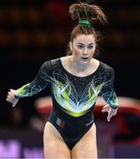 11 August 2022; Emma Slevin of Ireland competes in the Women's Floor Exercise during day 1 of the European Championships 2022 at the Olympiahalle in Munich, Germany. Photo by Ben McShane/Sportsfile