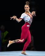 11 August 2022; Pauline Schaefer-Betz of Germany competes in the Women's Floor Exercise during day 1 of the European Championships 2022 at the Olympiahalle in Munich, Germany. Photo by Ben McShane/Sportsfile