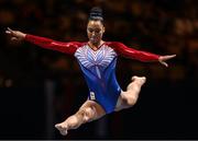 11 August 2022; Shade van Oorschot of Netherlands competes in the Women's Balance Beam during day 1 of the European Championships 2022 at the Olympiahalle in Munich, Germany. Photo by Ben McShane/Sportsfile