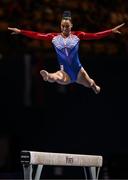 11 August 2022; Shade van Oorschot of Netherlands competes in the Women's Balance Beam during day 1 of the European Championships 2022 at the Olympiahalle in Munich, Germany. Photo by Ben McShane/Sportsfile