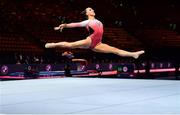 11 August 2022; Selina Kickenger of Austria competes in the Women's Floor Exercise during day 1 of the European Championships 2022 at the Olympiahalle in Munich, Germany. Photo by Ben McShane/Sportsfile