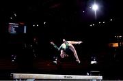 11 August 2022; Emma Slavin of Ireland competes in the Women's Balance Beam during day 1 of the European Championships 2022 at the Olympiahalle in Munich, Germany. Photo by Ben McShane/Sportsfile