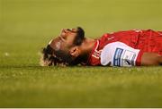 11 August 2022; Barry Cotter of St Patrick's Athletic after the UEFA Europa Conference League third qualifying round second leg match between St Patrick's Athletic and CSKA Sofia at Tallaght Stadium in Dublin. Photo by Stephen McCarthy/Sportsfile