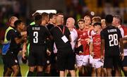 11 August 2022; Players and staff of St Patrick's Athletic and CSKA Sofia after the UEFA Europa Conference League third qualifying round second leg match between St Patrick's Athletic and CSKA Sofia at Tallaght Stadium in Dublin. Photo by Stephen McCarthy/Sportsfile