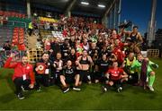 11 August 2022; CSKA Sofia players celebrate after the UEFA Europa Conference League third qualifying round second leg match between St Patrick's Athletic and CSKA Sofia at Tallaght Stadium in Dublin. Photo by Stephen McCarthy/Sportsfile