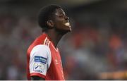 11 August 2022; Serge Atakayi of St Patrick's Athletic during the UEFA Europa Conference League third qualifying round second leg match between St Patrick's Athletic and CSKA Sofia at Tallaght Stadium in Dublin. Photo by Tyler Miller/Sportsfile