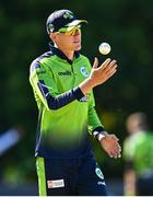 12 August 2022; Harry Tector of Ireland during the Men's T20 International match between Ireland and Afghanistan at Stormont in Belfast. Photo by Ramsey Cardy/Sportsfile