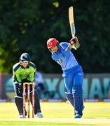 12 August 2022; Rahmanullah Gurbaz of Afghanistan during the Men's T20 International match between Ireland and Afghanistan at Stormont in Belfast. Photo by Ramsey Cardy/Sportsfile