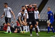 12 August 2022; Ethon Varian of Bohemians reacts to a missed chance during the SSE Airtricity League Premier Division match between Bohemians and Dundalk at Dalymount Park in Dublin. Photo by Sam Barnes/Sportsfile