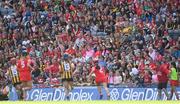 7 August 2022; Supporters during the Glen Dimplex All-Ireland Senior Camogie Championship Final match between Cork and Kilkenny at Croke Park in Dublin. Photo by Seb Daly/Sportsfile