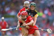 7 August 2022; Libby Coppinger of Cork in action against Denise Gaule of Kilkenny during the Glen Dimplex All-Ireland Senior Camogie Championship Final match between Cork and Kilkenny at Croke Park in Dublin. Photo by Seb Daly/Sportsfile