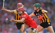 7 August 2022; Libby Coppinger of Cork in action against Denise Gaule of Kilkenny during the Glen Dimplex All-Ireland Senior Camogie Championship Final match between Cork and Kilkenny at Croke Park in Dublin. Photo by Seb Daly/Sportsfile