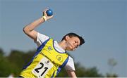 13 August 2022; Peter Walsh, from Kiltoom-Cam, Roscommon, competing in the boys shot put u14 & o12 during the Aldi Community Games National Track and Field Finals that attract over 2,000 children to SETU Carlow Sports Campus in Carlow. Photo by Ramsey Cardy/Sportsfile