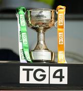 13 August 2022; A general view of the West County Hotel Cup before the TG4 All-Ireland Ladies Junior Football Championship Final Replay between Antrim and Fermanagh at the Athletic Grounds, Armagh. Photo by Oliver McVeigh/Sportsfile