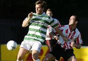21 May 2004; Stephen Grant, Shamrock Rovers, in action against Paddy McLaughlin, Derry City. eircom league, Premier Division, Shamrock Rovers v Derry City, Richmond Park, Dublin. Picture credit; David Maher / SPORTSFILE
