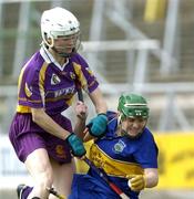22 May 2004; Eimear McDonnell, Tipperary, in action against Aine Codd, Wexford. National League Division 1 Final, Tipperary v Wexford, Nowlan Park, Kilkenny. Picture credit; Damien Eagers / SPORTSFILE