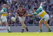 23 May 2004; Gary Dolan, Westmeath, is tackled by Scott Brady, Offaly. Bank of Ireland Leinster Senior Football Championship, Offaly v Westmeath, Croke Park, Dublin. Picture credit;  Matt Browne / SPORTSFILE