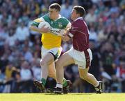 23 May 2004; Niall McNamee, Offaly, is tackled by James Davitt, Westmeath. Bank of Ireland Leinster Senior Football Championship, Offaly v Westmeath, Croke Park, Dublin. Picture credit;  Matt Browne / SPORTSFILE