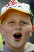 23 May 2004; Offaly fan Wayne Flanagan, who celebrated his 11th birthday today, cheers on his side during the game. Bank of Ireland Leinster Senior Football Championship, Offaly v Westmeath, Croke Park, Dublin. Picture credit; Brian Lawless / SPORTSFILE