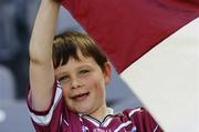 23 May 2004; Young Westmeath fan Tommy McCoy, age 9, cheers on his side. Bank of Ireland Leinster Senior Football Championship, Offaly v Westmeath, Croke Park, Dublin. Picture credit; Brian Lawless / SPORTSFILE