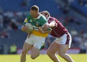 23 May 2004; Denis Glennon, Offaly, is tackled by Karol Slattery, Westmeath. Bank of Ireland Leinster Senior Football Championship, Offaly v Westmeath, Croke Park, Dublin. Picture credit;  Matt Browne / SPORTSFILE